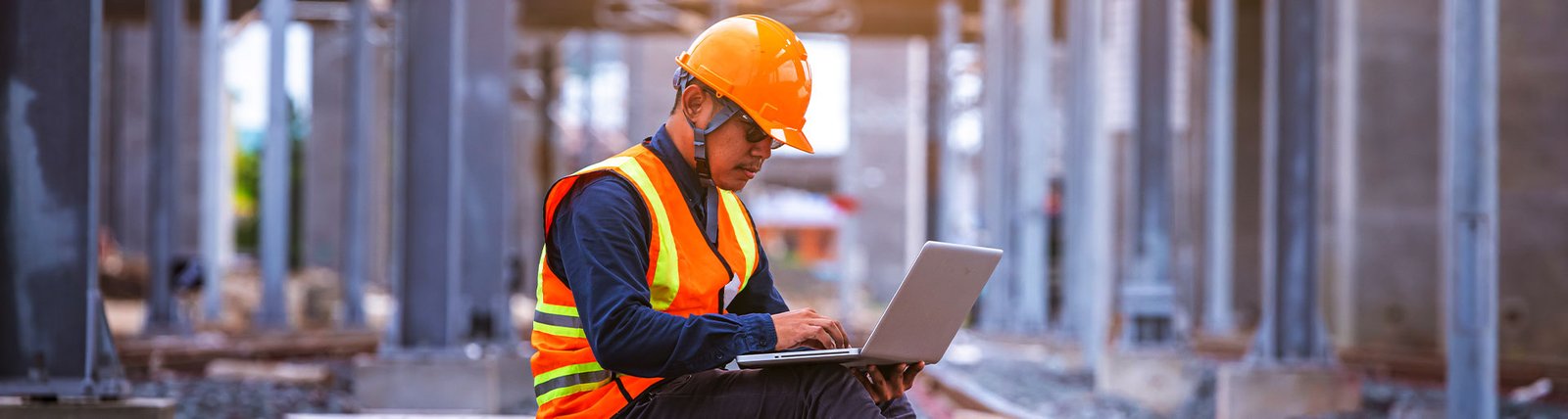 Construction worker at a building site